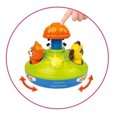 Juego Juguete Bebe Niño Carrusel Interactivo Móvil Spinner Musical Luces  Granja Giratoria Winfun