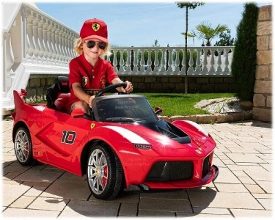 COCHE ELECTRICO PARA NINOS DEPORTIVO FERRARI LAFERRARI ROJO