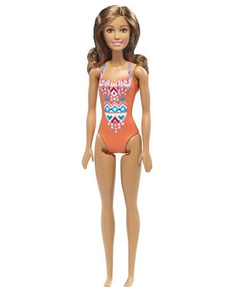 MU ECA BARBIE PLAYA TRAJE DE BA O NARANJA NUEVA ORIGINAL