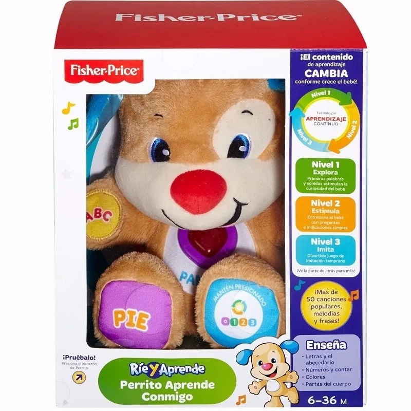 PERRITO APRENDE CONMIGO RIE Y APRENDE FISHER PRICE